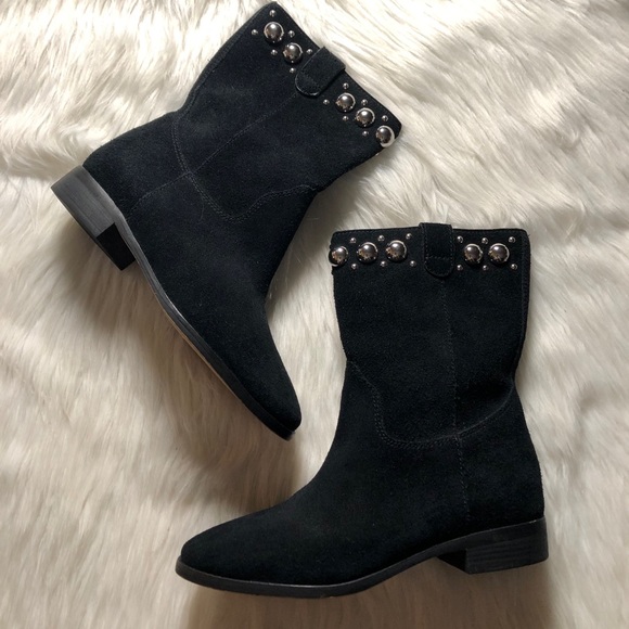 Michael Kors”Hayes”Sphere Stud Suede Booties-5.5 - Picture 3 of 12